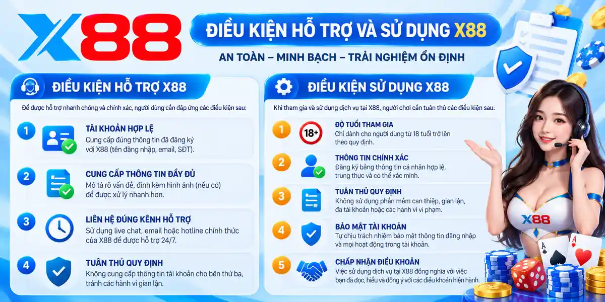 Điều Kiện Hỗ Trợ Và Sử Dụng X88